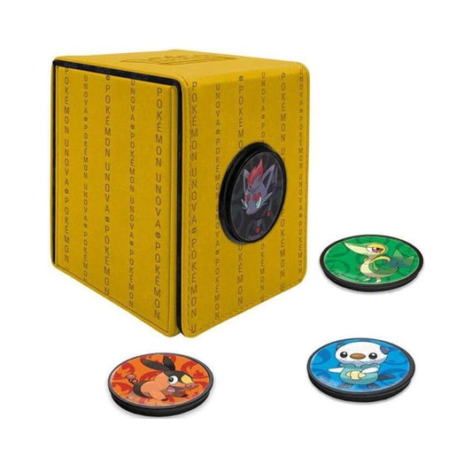 Ultra PRO Alcove Click Deck Box Unova Yellow Holds 100 Plus Cards Magnetic TCG Deck Card Box