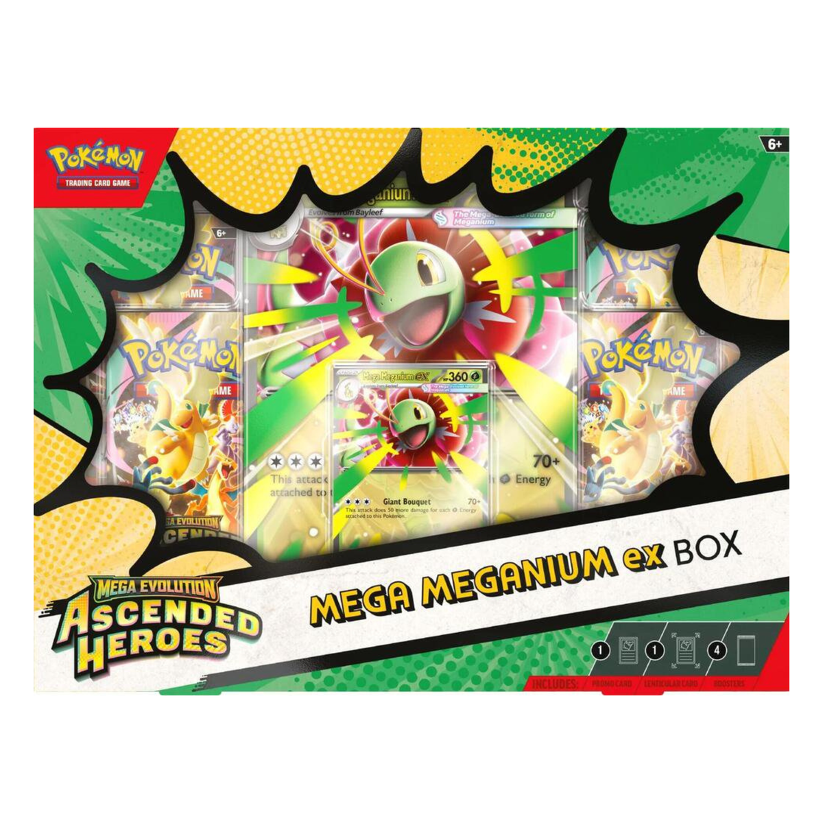Pokemon TCG Mega Evolution Ascended Heroes Mega Meganium ex Box Trading Card Game Set