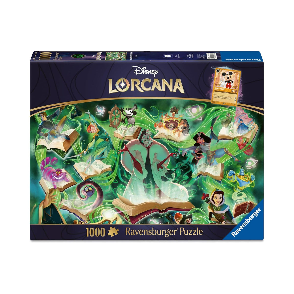 Disney Lorcana TCG Glimmers of the Realm Emerald 1000 Piece Puzzle by Ravensburger | Disney Lorcana Jigsaw Puzzle | Ravensburger Disney Puzzle for Adults | Premium Disney Collector Puzzle