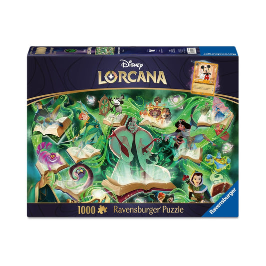 Disney Lorcana TCG Glimmers of the Realm Emerald 1000 Piece Puzzle by Ravensburger | Disney Lorcana Jigsaw Puzzle | Ravensburger Disney Puzzle for Adults | Premium Disney Collector Puzzle