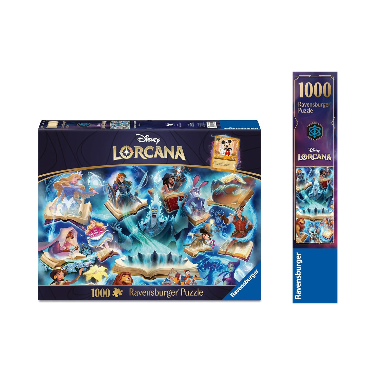 Disney Lorcana TCG Glimmers Realm Puzzle Sapphire, Ravensburger 1000 Piece Puzzle, Disney Lorcana Art Puzzle for Adults, Disney Puzzle 1000 Pieces Collectible Jigsaw