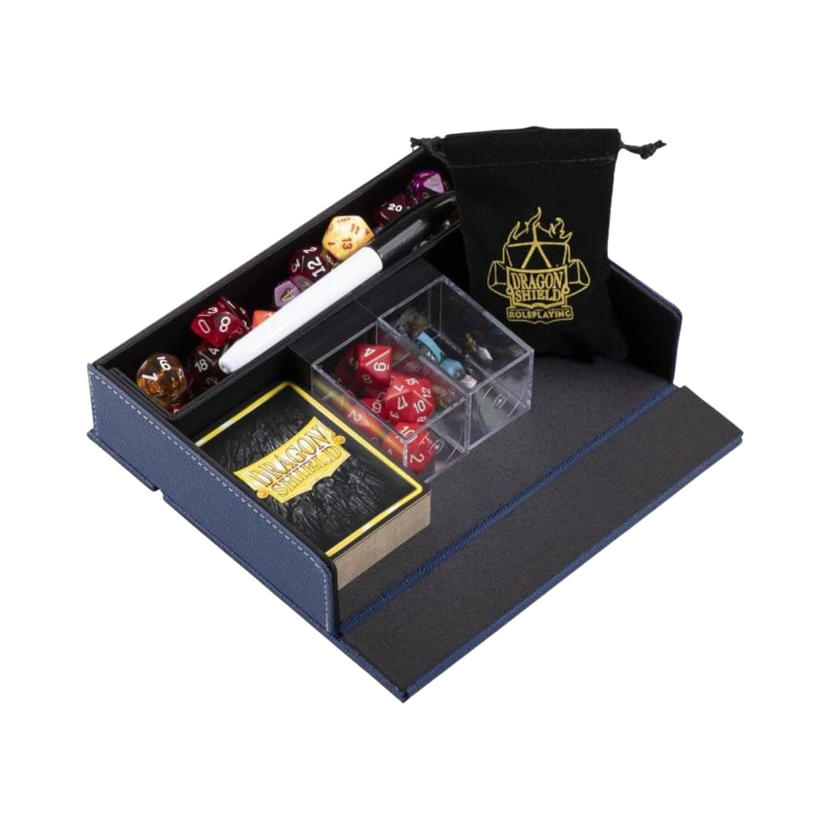 Dragon Shield Roleplaying Dice Companion – Midnight Blue RPG Dice Storage & Tray