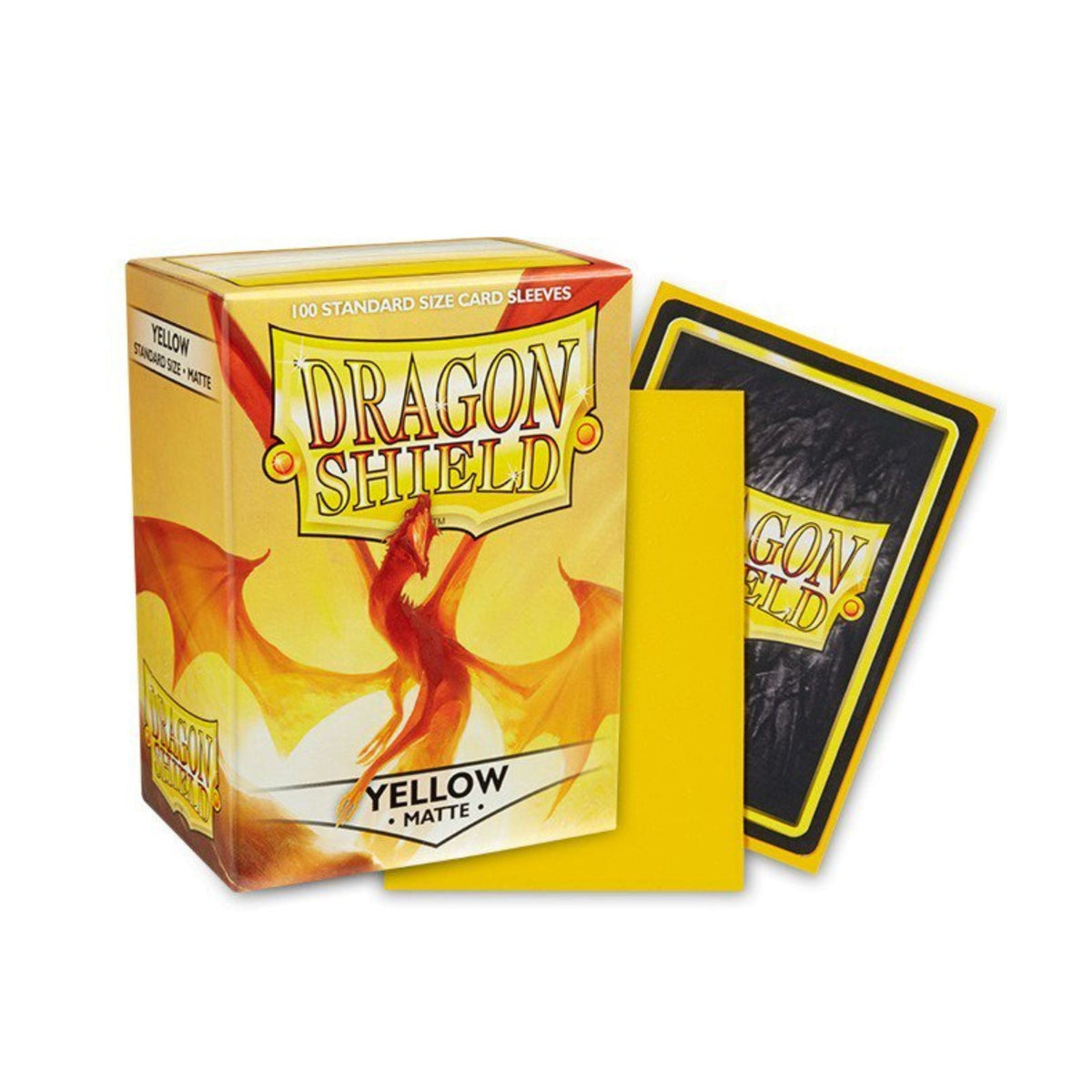 Dragon Shield Standard Matte Yellow Card Sleeves 100 Count for MTG, Pokémon, Lorcana, Flesh and Blood, Durable Textured Trading Card Protector Sleeves, Standard Size 63 x 88 mm (PRE-ORDER)