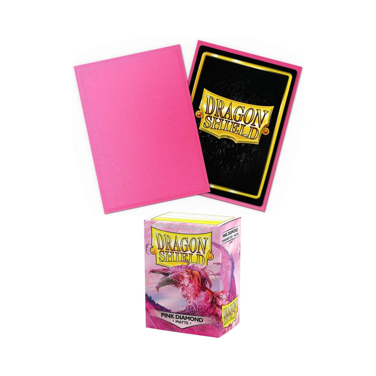 Dragon Shield Card Sleeves Pink Diamond Matte 100ct Trading Card Protectors