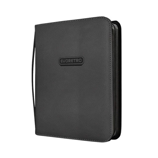 ER Shield 216 Toploader Card Binder Black – Trading Card Storage Album for Pokémon, MTG, Sports Cards – Holds 216 Top Loaders – Premium Zipper Binder Case (PPRE-ORDER JUNE)