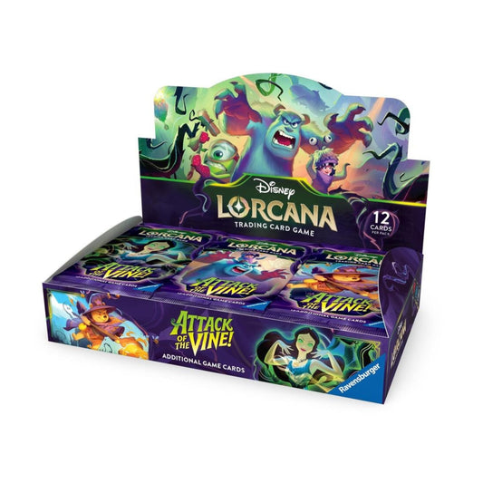 Disney Lorcana Attack of the Vine Booster Box Display | 24 Booster Packs with 12 Cards Each | Disney Trading Card Game TCG Collectible Cards for Players & Collectors