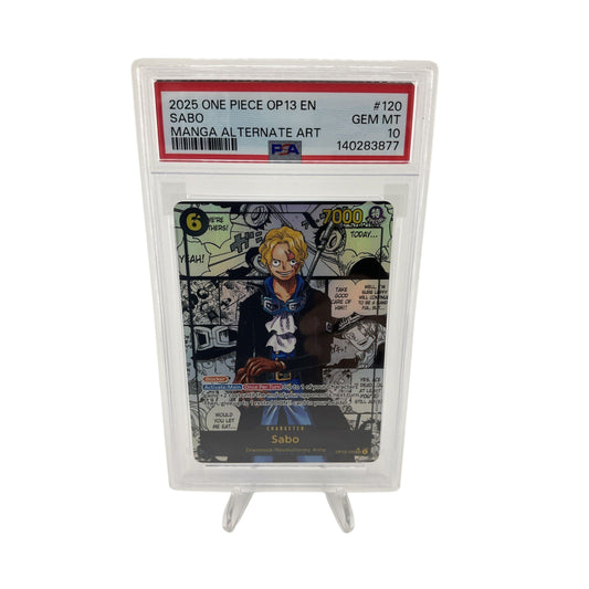 2025 One Piece Sabo - MANGA ALTERNATE ART - OP13 English PSA 10