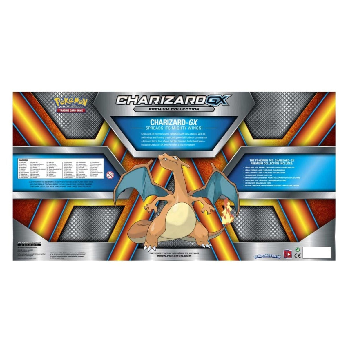 Pokémon TCG Charizard GX Premium Collection Box – Sealed Pokémon Cards and Booster Packs