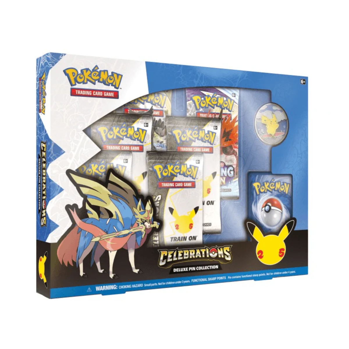 Pokemon TCG Celebrations Deluxe Pin Collection Trading Cards Collectible Game Set