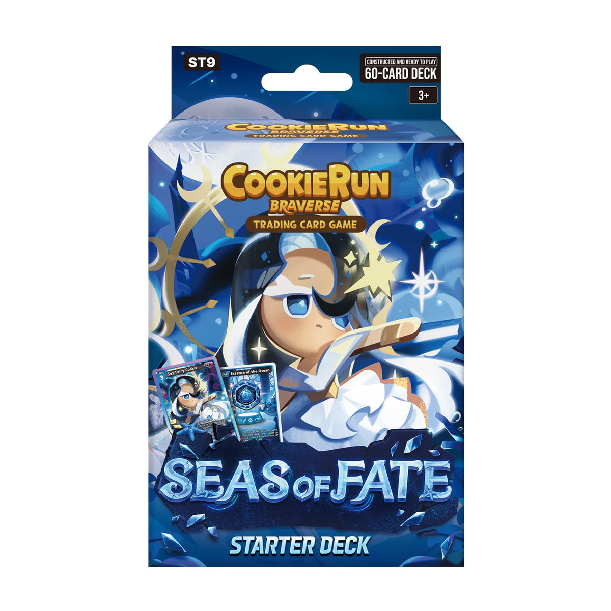 CookieRun Braverse TCG ST-09 Seas of Fate Blue Starter Deck 60 Card Trading Card Game Set