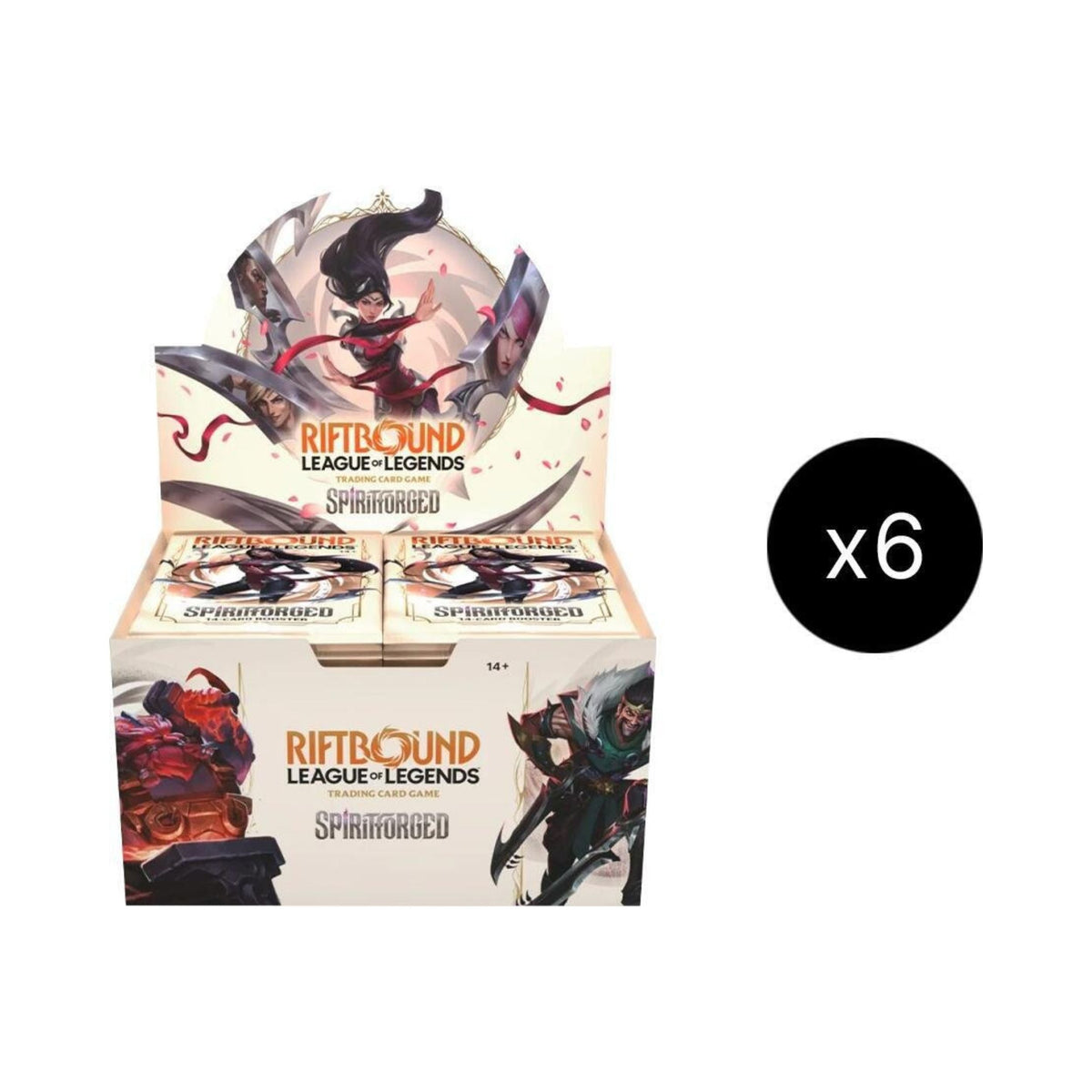 Riftbound LOL TCG SpiritForged Booster Box Case Collectible Card Game (6 Boxes)