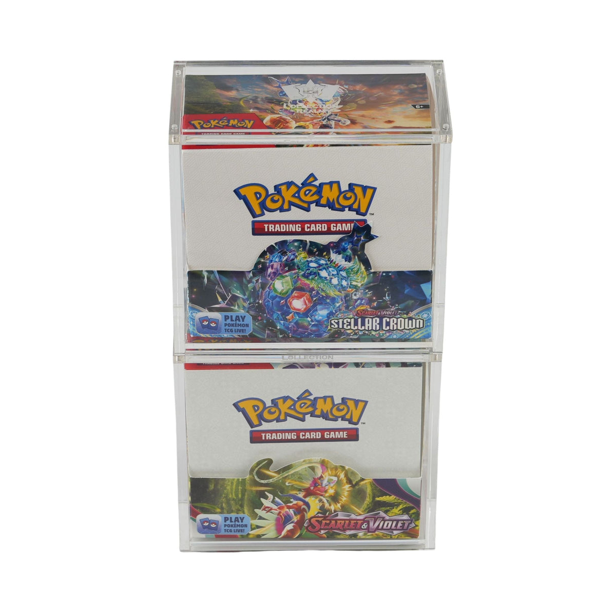 Pokémon Booster Box Acrylic Display Case – Stackable Clear Acrylic Protector with Magnetic Lid, UV Protection, Dust & Moisture Resistant for Collectors, 1-Pack
