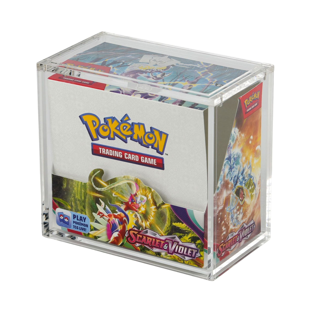 Pokémon Booster Box Acrylic Display Case – Stackable Clear Acrylic Protector with Magnetic Lid, UV Protection, Dust & Moisture Resistant for Collectors, 1-Pack