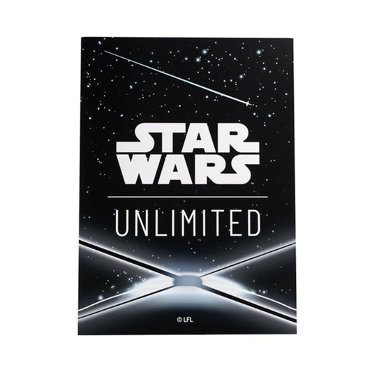 Star Wars Unlimited Art Sleeves Card Back Black, 60 Standard Size Card Sleeves with Clear Leader Sleeve, Durable TCG Card Protectors for Star Wars Unlimited and Standard Card Games
