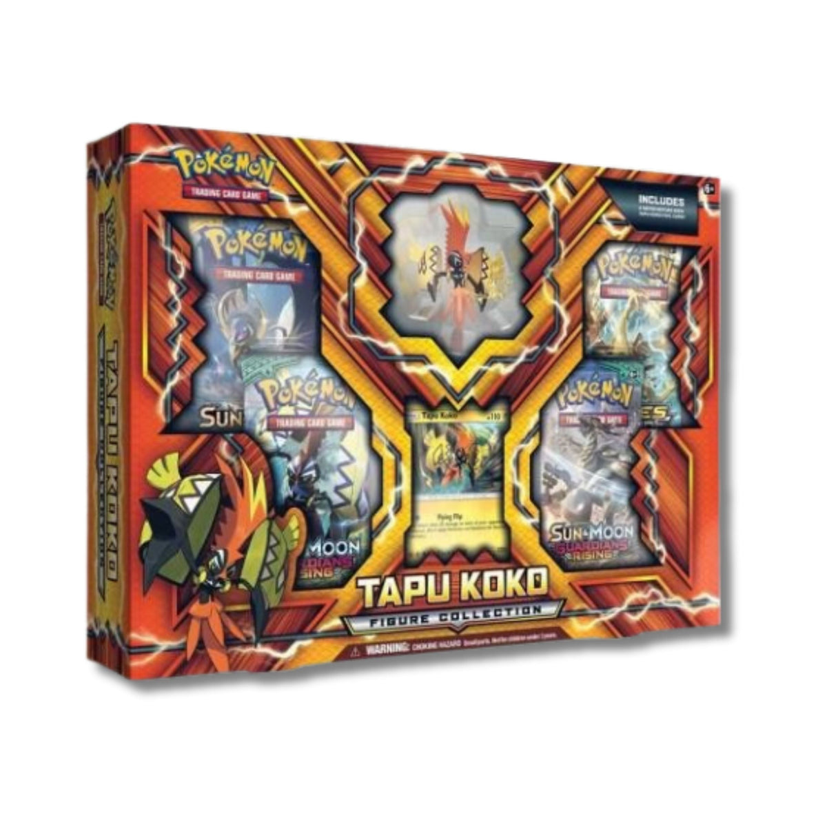 Pokémon TCG Sun & Moon Guardians Rising Tapu Koko Figure Collection with Figure, Foil Promo Card, 4 Booster Packs