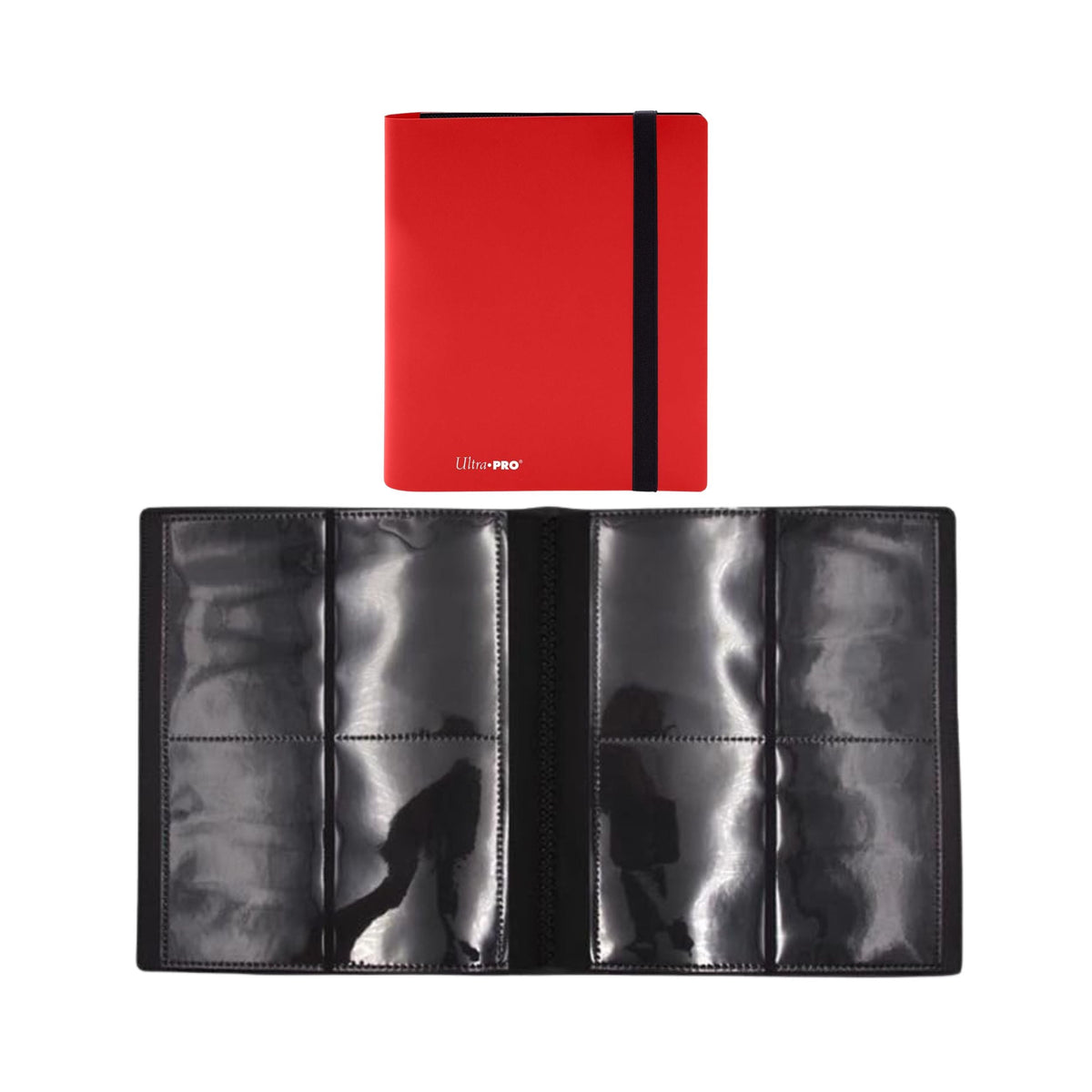Ultra PRO 4-Pocket PRO Binder – Apple Red | Side-Loading Trading Card Album | Holds 160 Cards | Archival-Safe, Non-PVC Material