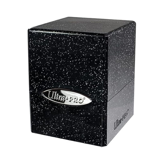 Ultra Pro Satin Cube Deck Box Glitter Black – 100+ Card Storage for Pokemon TCG and MTG