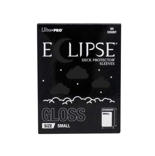 Ultra PRO Eclipse Gloss Small Deck Protector Sleeves Jet Black 60CT – Opaque Trading Card Sleeves for TCG, Collectible Card Games & Card Deck Protection (PRE-ORDER AUGUST)