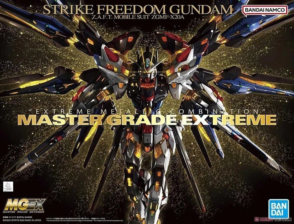 BANDAI MGEX Strike Freedom Gundam 1/100 Model Kit – High-Detail SEED DESTINY Collectible, Poseable & Customizable Action Model for Fans