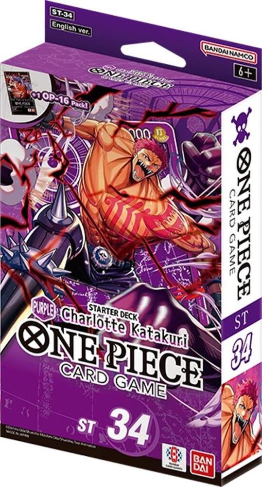 ONE PIECE Card Game Starter Deck ST-34 Purple Charlotte Katakuri | Ready-to-Play 51-Card Deck with Leader Card, 10 DON!! Cards & Official Accessories | Strategy Card Game