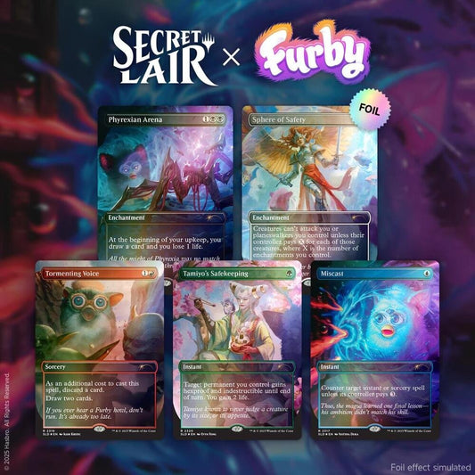 MTG Secret Lair x Furby: The Gathering Rainbow Foil Edition - Secret Lair Drop Series Collectible Card Set