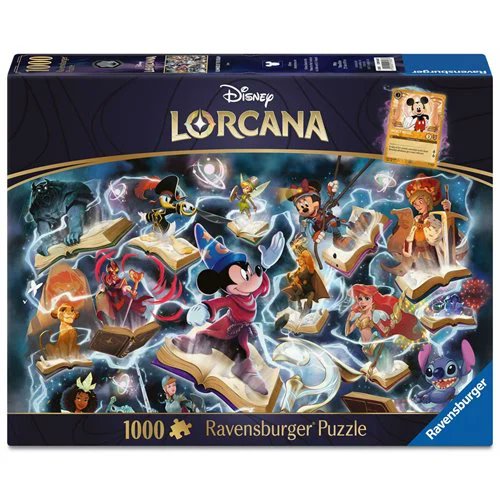 Disney Lorcana Glimmers of the Realm Steel 1000 Piece Puzzle by Ravensburger | Disney Puzzle for Adults | Premium Ravensburger 1000 Piece Jigsaw Puzzle | Finished Size 27 x 20 Inches