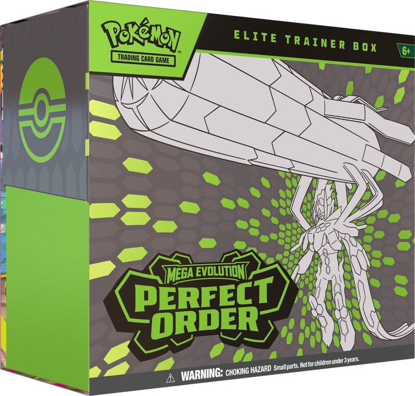 Pokemon TCG Mega Evolutions ME3 Elite Trainer Box – Perfect Order Pokemon Card Pack, Collector Booster, Over 120 Trading Cards, Pokemon Deck & Anime Cards Set