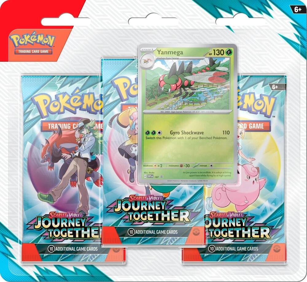 Journey Together 3 Pack Blister Pack - Pokémon TCG Scarlet & Violet 9 - Official Pokémon Cards Booster Pack, Collector Booster, Pokémon Deck, Anime Cards & Trading Cards Set