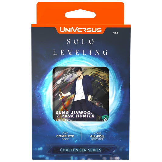 UniVersus: Solo Leveling - Challenger Series - Deck Building Game, Ready to Play Deck, Sung Jinwoo Character Card, 6 Foil Or Alt Art Cards