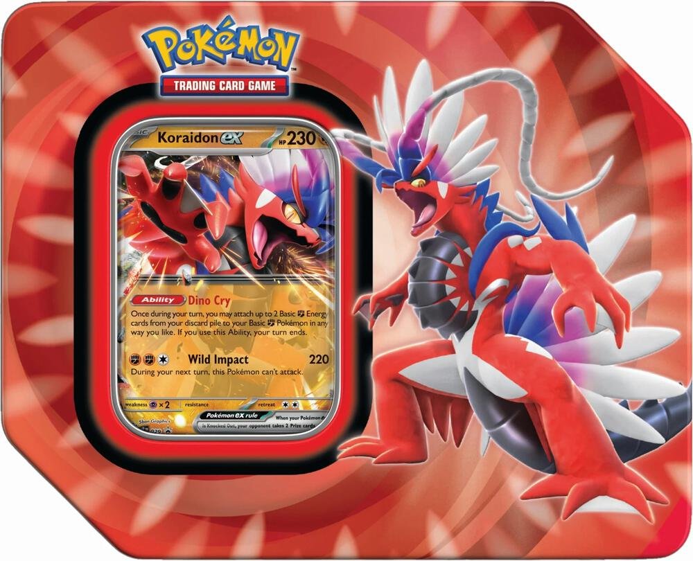 Pokémon TCG Paldea Legends Tin – Koraidon ex Promo + Booster Packs
