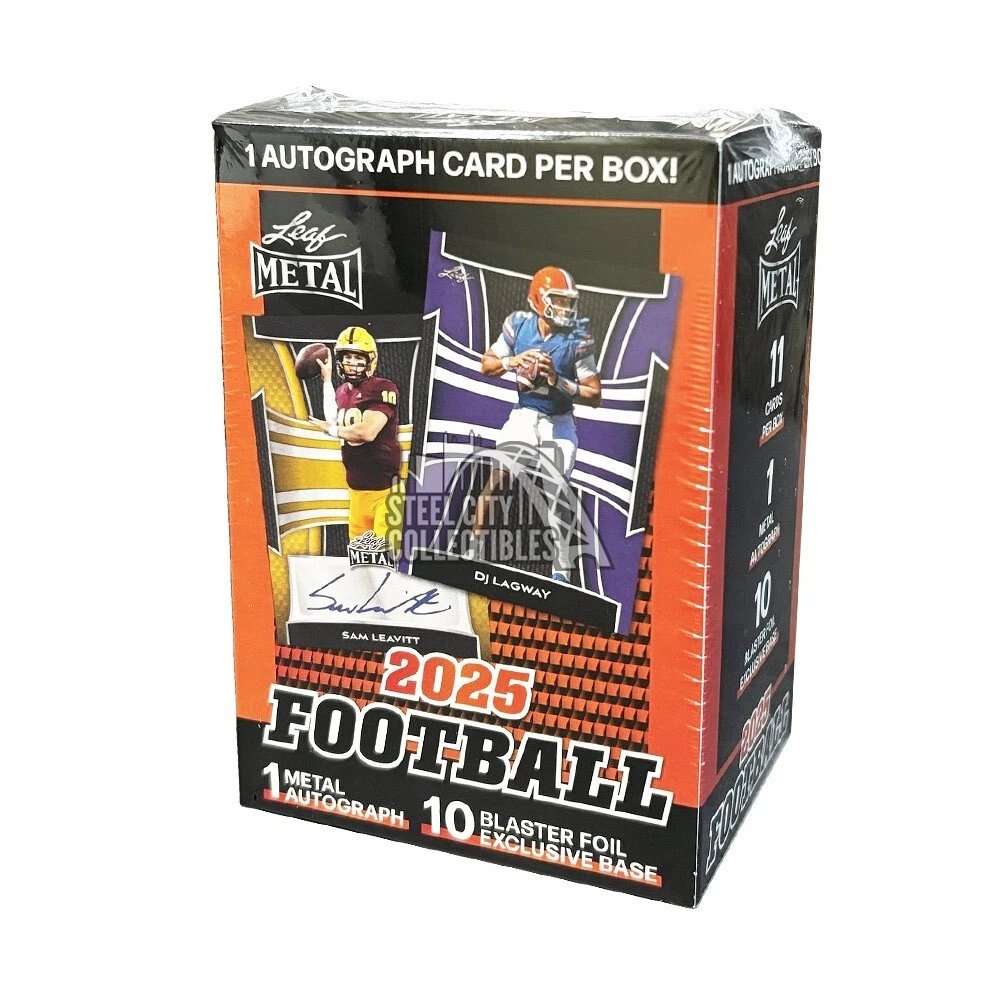 Leaf Metal Football 2025 Blaster Box - Sports Trading Card