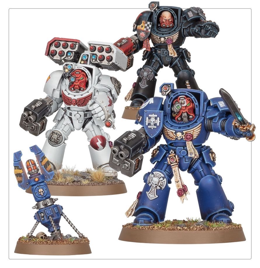Warhammer 40,000 Space Marines Terminator Squad – 5 Elite Tactical Dreadnought Miniatures Plastic Kit | Citadel Games Workshop Tabletop Wargame Figures