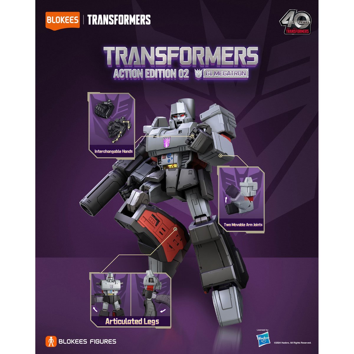 Blokees Transformers Shining Version 1 Roll Out G1 Megatron Light Up