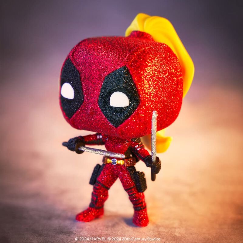 Ladypool with Swords Funko Pop! Marvel Studios Deadpool and Wolverine - Diamond Collection Glitter Exclusive - Approx. 4.05" Collectible Vinyl Figure #1404 with Display Box Protector Case