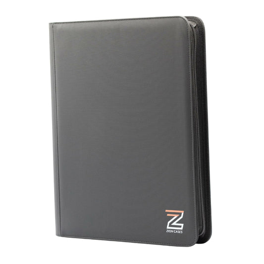 Zion Cases TopLoader 4 Pocket Binder Gray Trading Card Storage Album