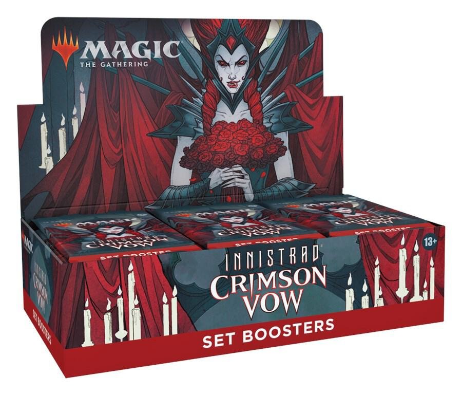 Magic: The Gathering TCG Innistrad: Crimson Vow – Set Booster Display Box Expansion Packs with Vampires & Mythic Rare Cards