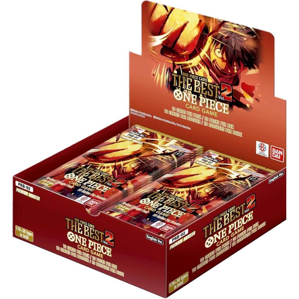 One Piece TCG PRB-02 The Best Vol.2 Premium Booster Box - 20 Packs, 200 Cards, English One Piece Trading Card Game, Collector Booster