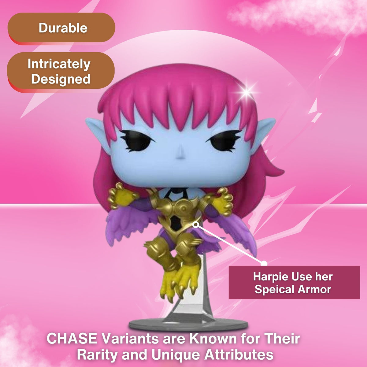 Harpie Lady Funko Pop! Animation Yu-Gi-Oh! - Approx. 4" Chase Limited Edition Collectible Vinyl Figure #1599 with Display Box Protector Case