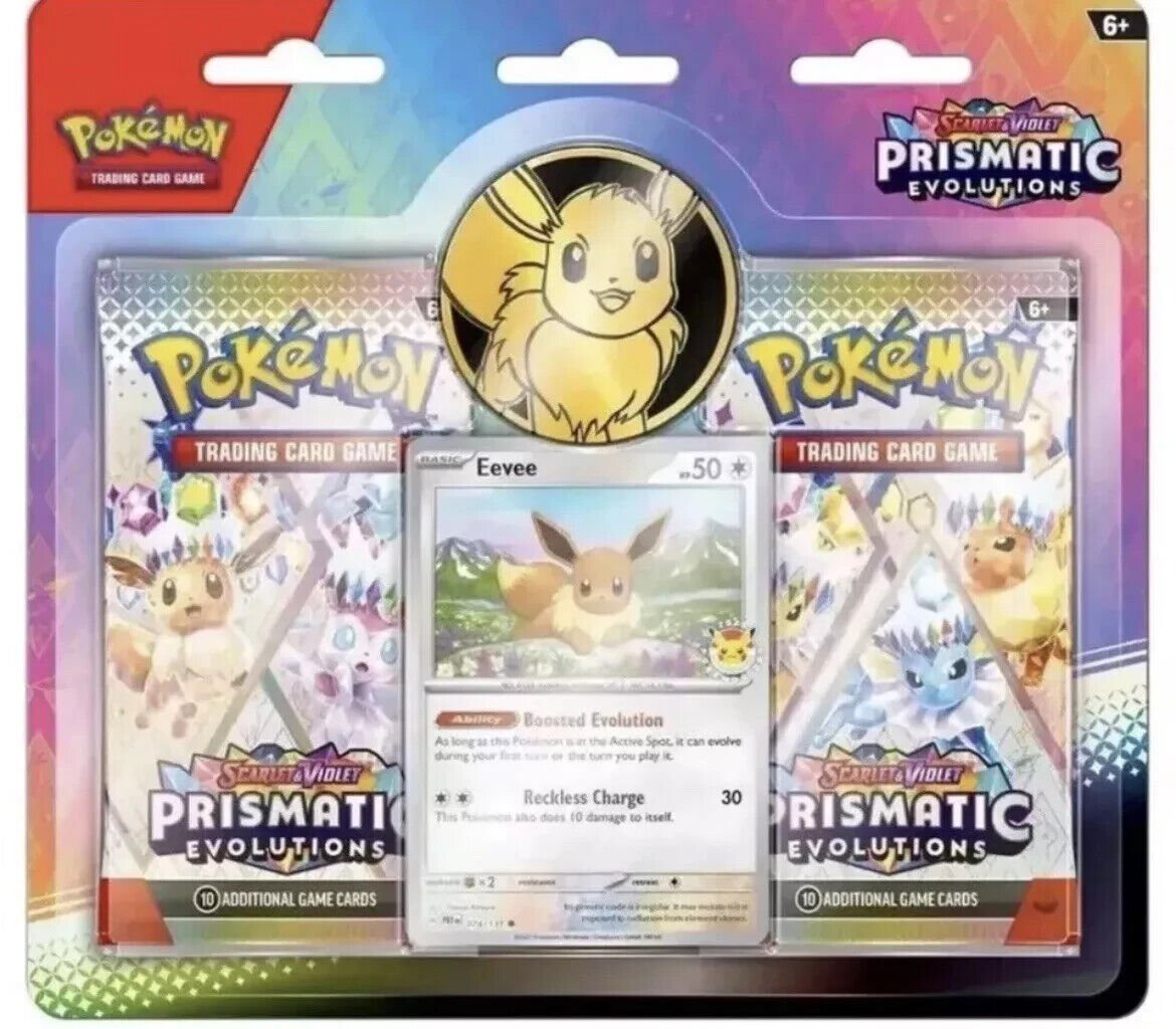 Pokemon Scarlet & Violet Prismatic Evolutions: 2-Booster Blister Pack