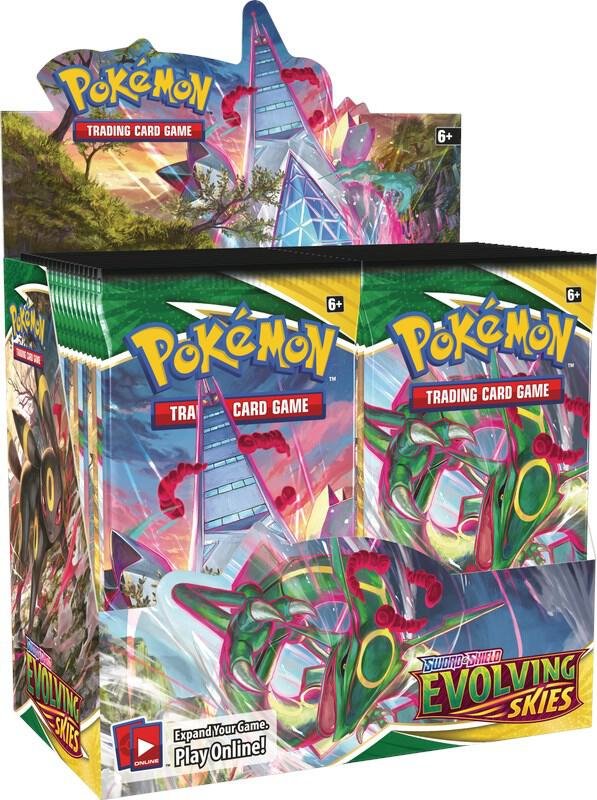 Pokémon TCG Sword & Shield Evolving Skies Booster Box – 36 Sealed Pokémon Card Packs – Collectible Card Game – Pokémon Cards Box for Battle Decks, Trainer Box, Collection & Pokémon Merch