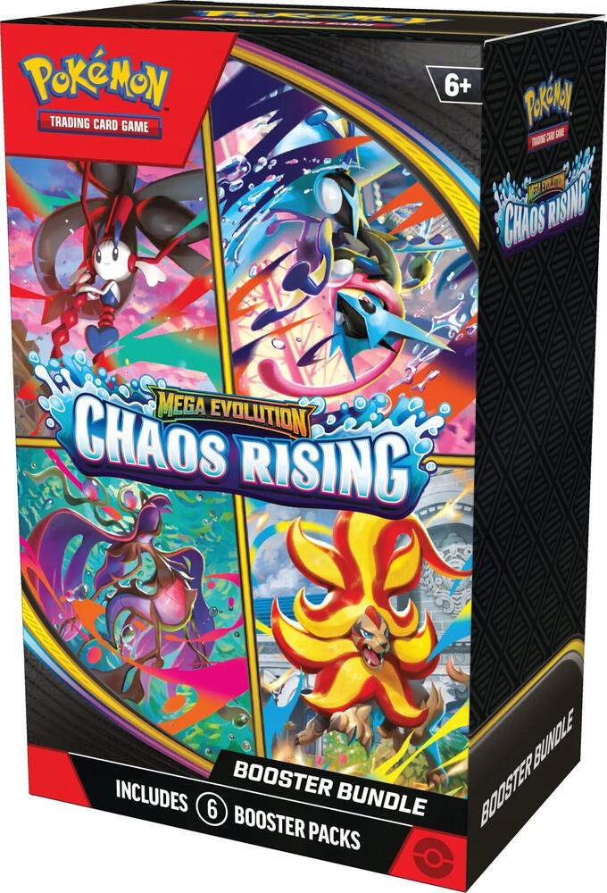 Pokemon TCG Chaos Rising Booster Bundle – ME04 Chaos Rising Expansion, Trading Card Game Booster Pack Set, Collectible Cards for Fans, Players & Collectors