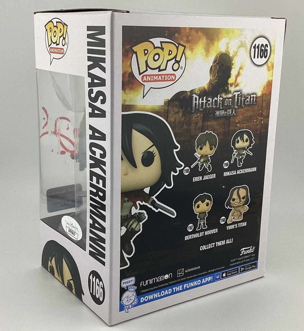 Funko Pop! Vinyl: Attack on Titan - Mikasa Ackerman Signed Trina N. #1166
