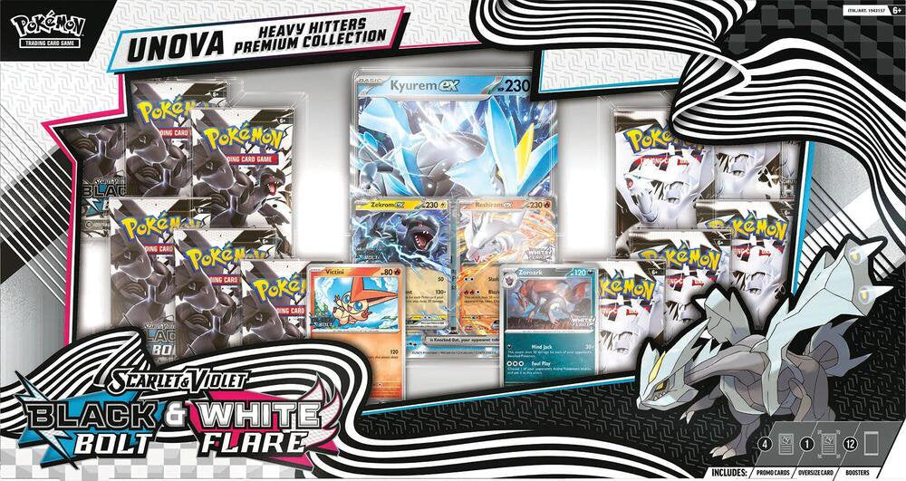 Pokemon TCG Scarlet and Violet Black Bolt White Flare Unova Heavy Hitters Collection