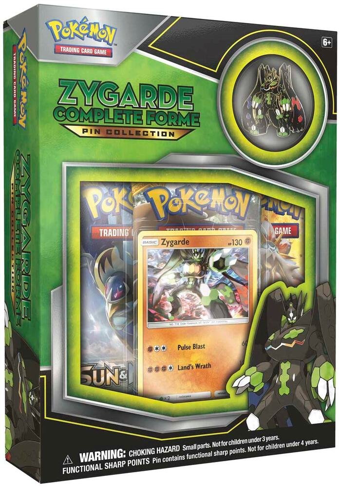Pokemon TCG Zygarde Complete Forme Pin Collection | Foil Promo Card and Collector Pin Box