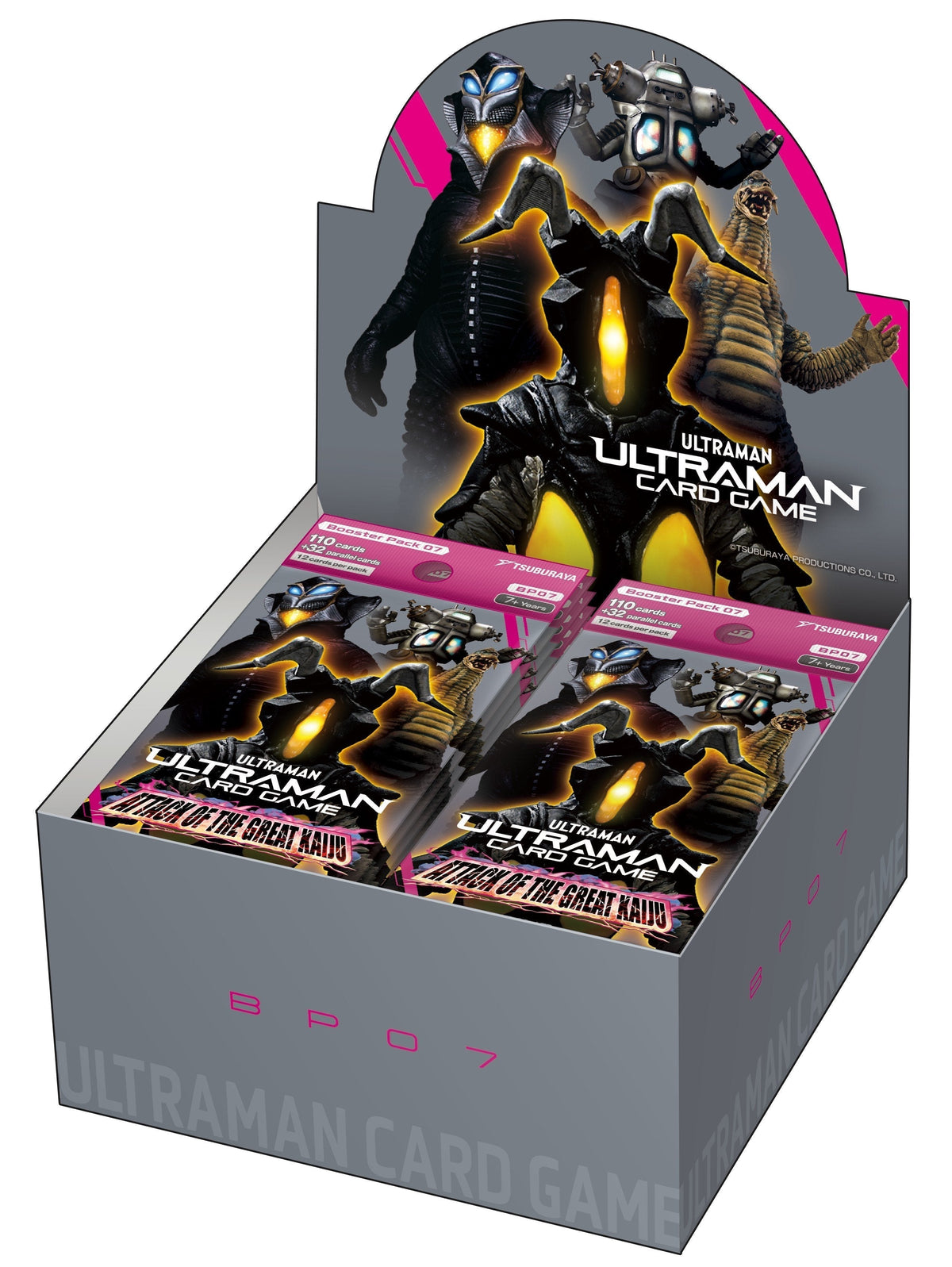 Ultraman TCG B07 Attack of the Greak Kaiju Booster Display Box – 24 Packs, 12 Cards per Pack, Iconic Kaiju Including Zetton, Red King & Alien Mefilas