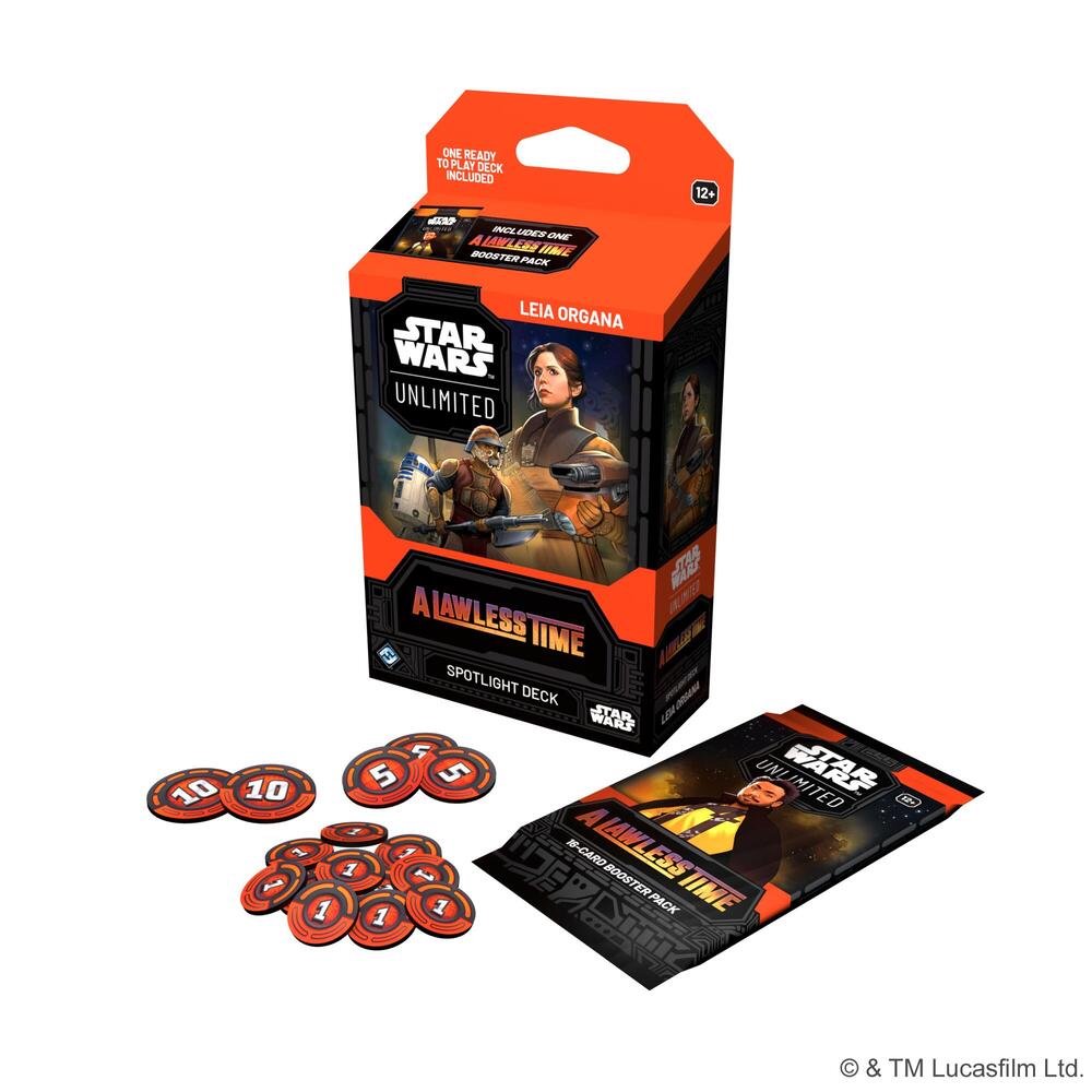 Fantasy Flight Games Star Wars Unlimited A Lawless Time Leia Organa Spotlight Deck - Pre-Constructed TCG Card Deck, Collectible Trading Cards for Star Wars Card Game Players and Collectors