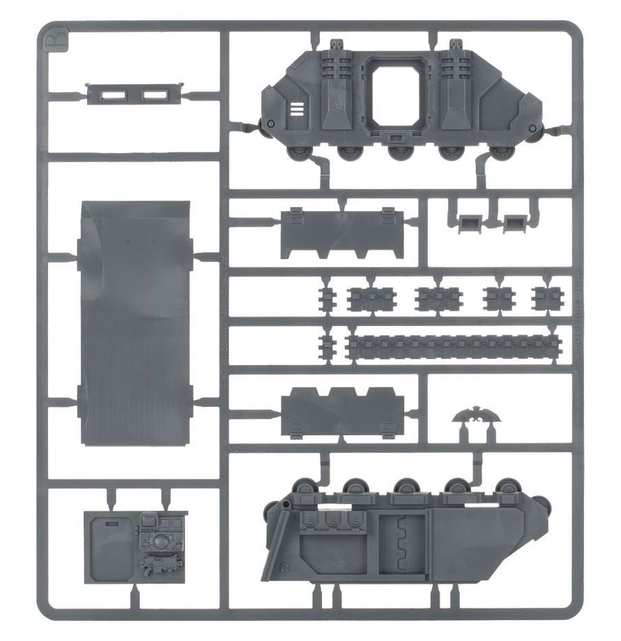 Warhammer 40,000 Chaos Rhino Chaos Space Marines Chaos Rhino Vehicle Kit for Warhammer 40K – Customizable Plastic Transport with Weapon & Cosmetic Options, Unpainted Miniature Model