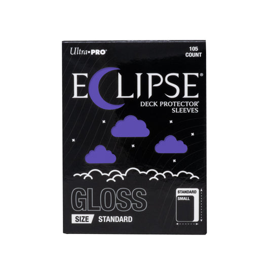 Ultra PRO Eclipse Gloss Deck Protector Sleeves Royal Purple 105 Count Standard Size Trading Card Sleeves – Durable, Opaque Back, Smooth Shuffle for Card Games, TCG, Collectibles