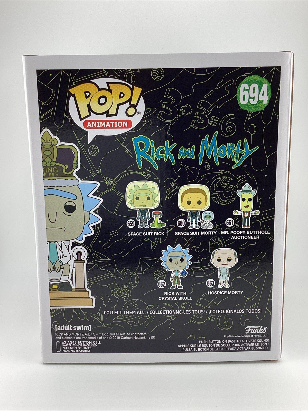 Funko Pop! Deluxe: Rick and Morty - King of S#!+ With Sound #694