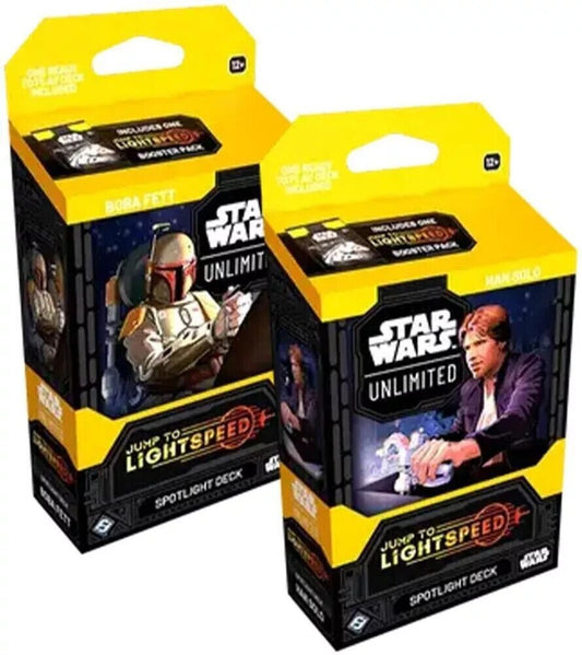 Star War TCG Jump to Lightspeed Spotlight Deck Set of 2 (Han Solo, Boba Fett)